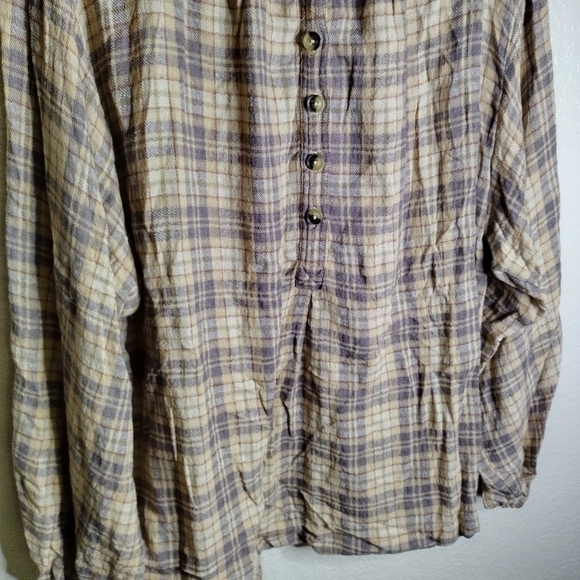 Free People Tops Free People Northern Bound Plaid Pullover sz S - Picture 4 of 10